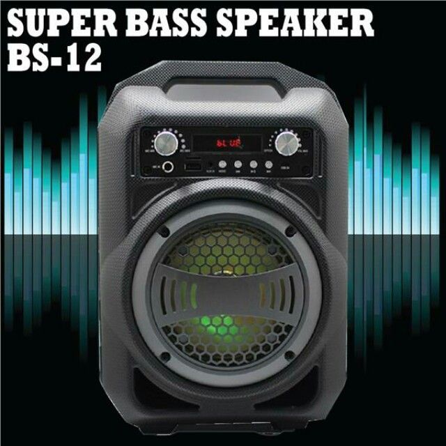 Portable Super Bass Speaker Bluetooth USB TF LED Light