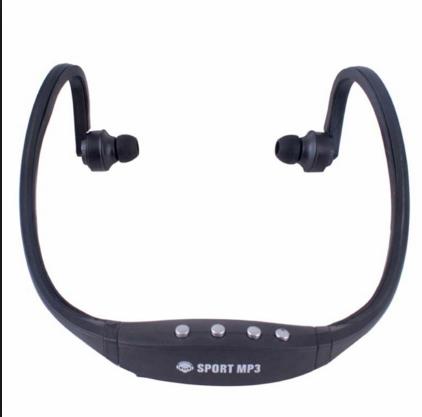 Portable Wireless Sport MP3 Player Headphones with FM Radio TF Card