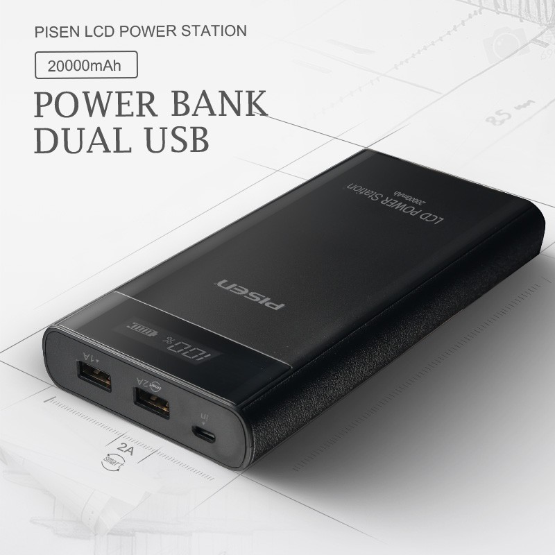 PowerBank Fast Charging 20000mAH Dual USB LCD 2.0 Port