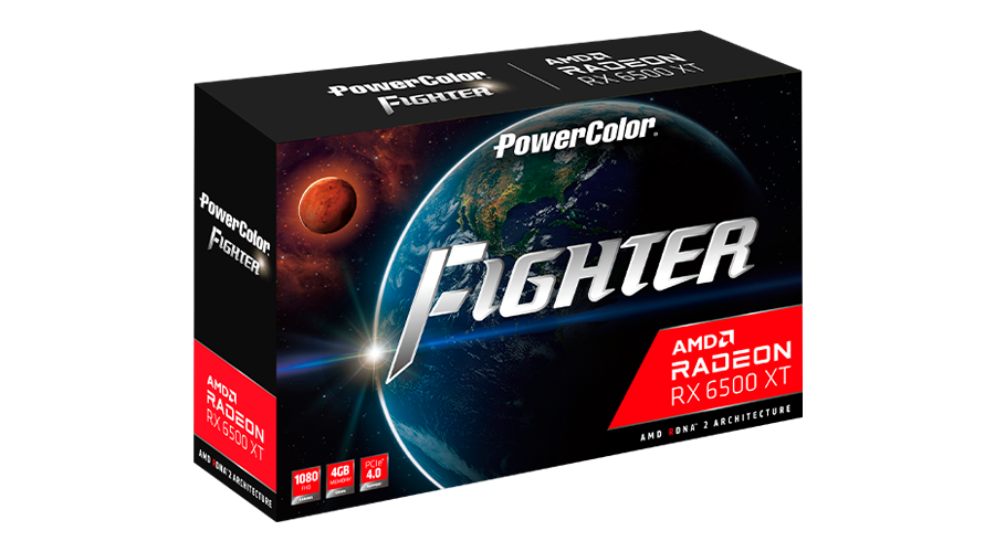 POWERCOLOR FIGHTER AMD RADEON RX 6500 XT 4GB GDDR6 GRAPHIC CARD