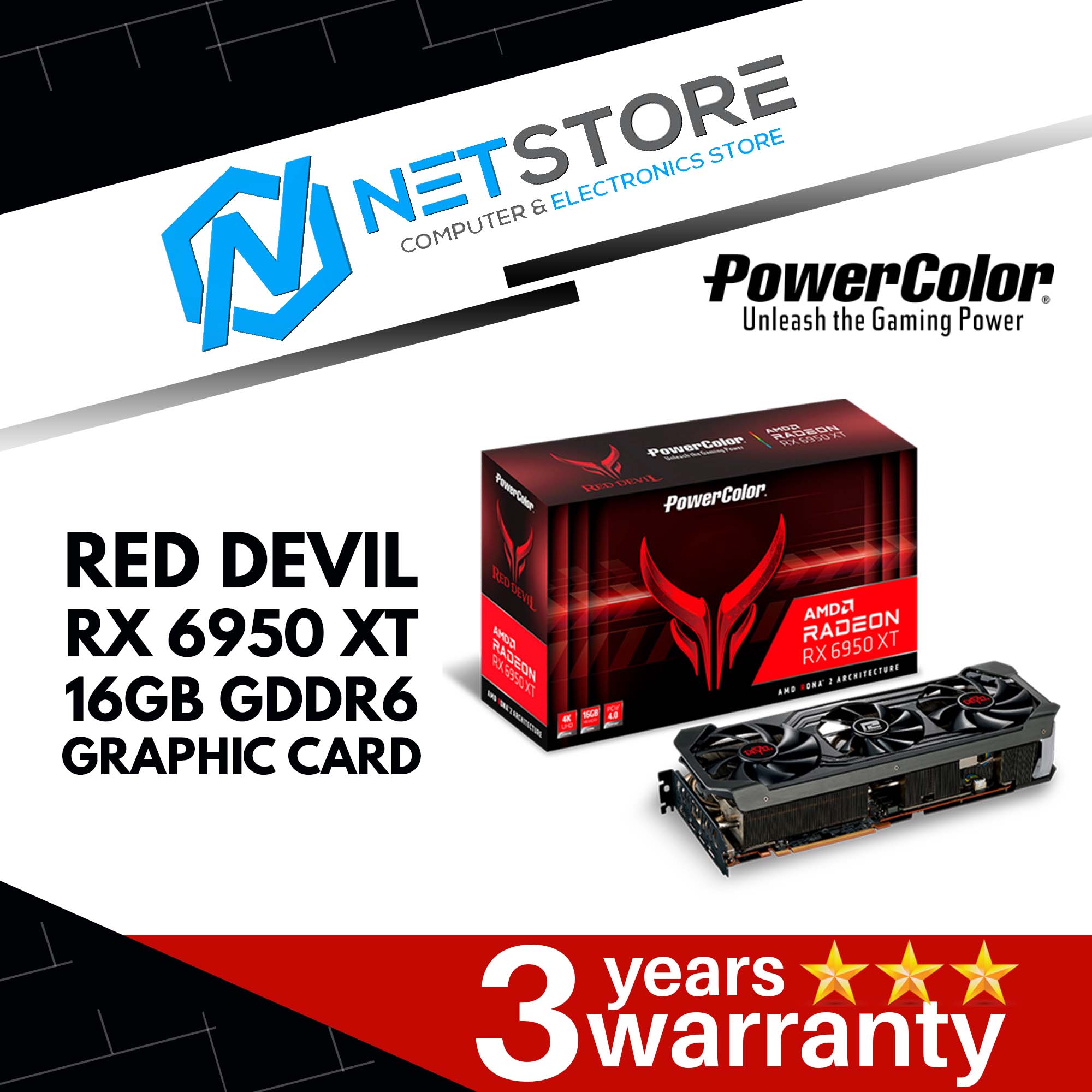 POWERCOLOR RED DEVIL RX 6950 XT 16GB GDDR6 GRAPHIC CARD