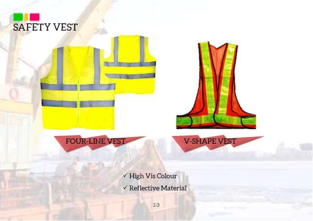 PPE Four Line Safety Vest Reflector Yellow 
