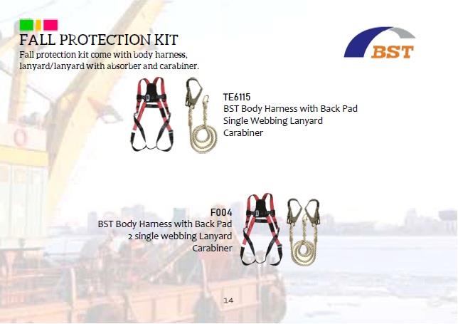 PPE Full Body Harness Single Lanyard Set BST-Korea TE6115