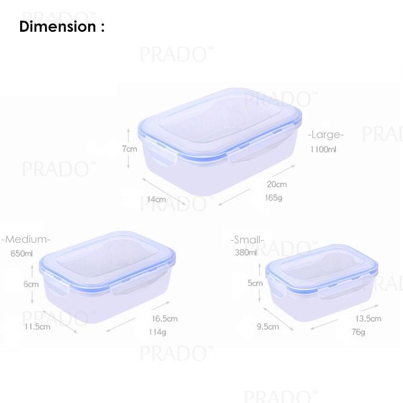 Prado Bpa Free 3 In 1 Microwave Safe Food Storage Containers With Lids