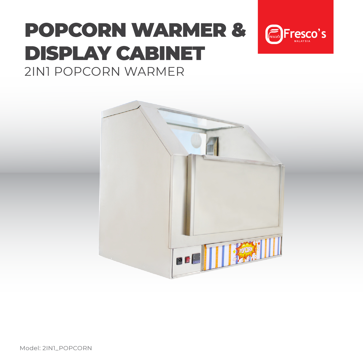 PRE ORDER Fresco Popcorn Warmer &amp; Display Cabinet