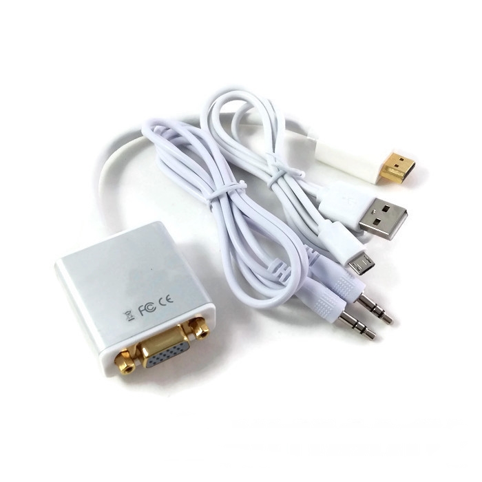 Premium Gold Plated HDMI to VGA Adapter with Audio
