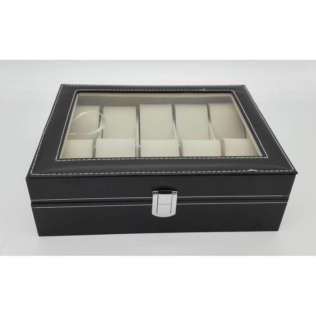 Premium PU Leather Watch Display &amp; Storage Box Case(10 Slots)