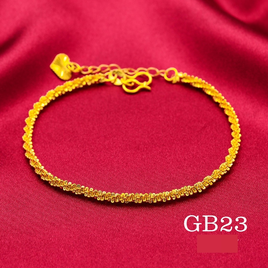 Premium Quality Women Gold Plated Chain Bracelet Rantai Tangan