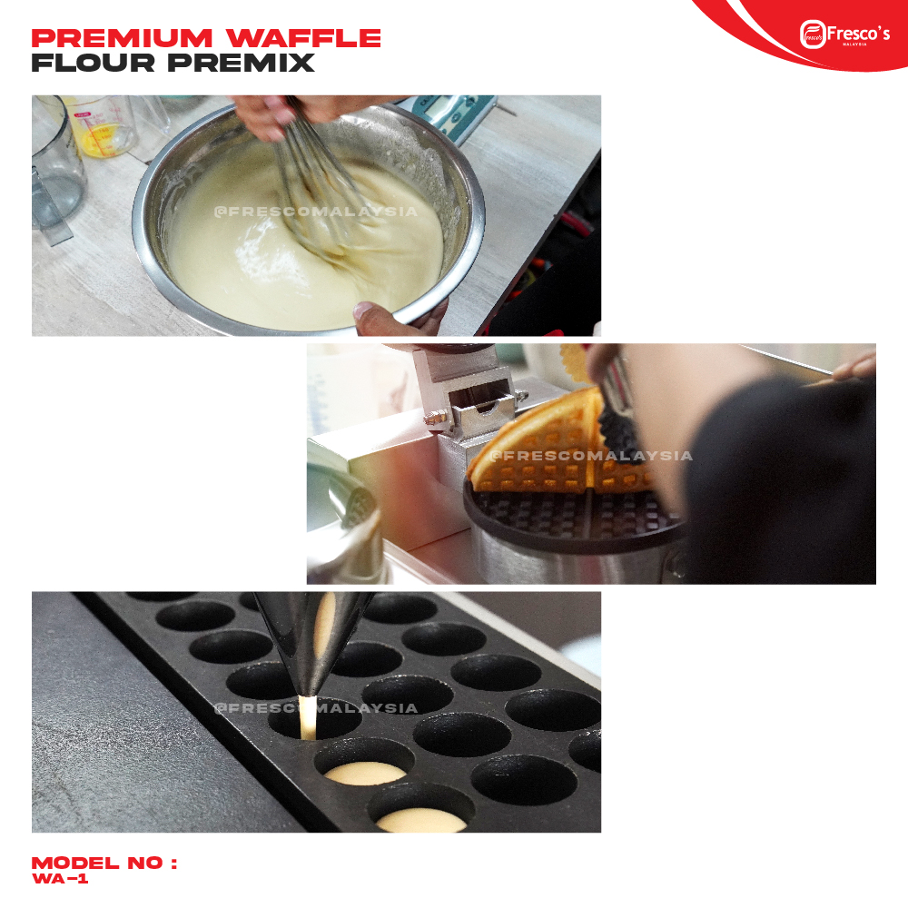 Premium Waffle Premix Powder Flour 2kg Cake Dessert Baking Mix