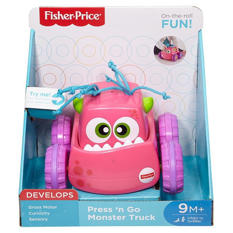 Press 'n Go Monster Truck Pink - Toys Kid