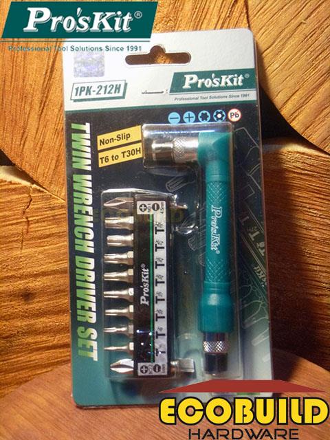 PRO&#39;S KIT Twin Wrench Driver Torx Set 10 in 1 (1PK-212H)