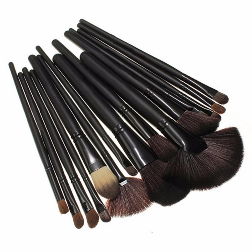 Professional Cosmetic Makeup Brush Set 24 Pcs With Pouch Bag (Black)