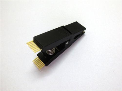 spi programmer and 8 pin soic clip with f-f wires