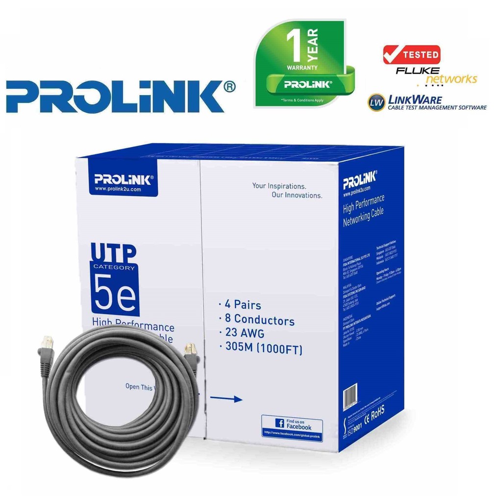 PROLiNK CAT6 / CAT5e UTP LAN Network Cable (305 meters)