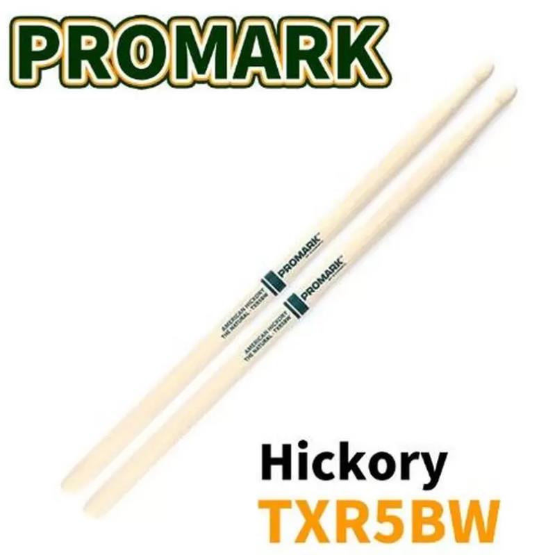 Promark TXR5BW American Hickory Natural Wood Tip Unlacquered Single Pair