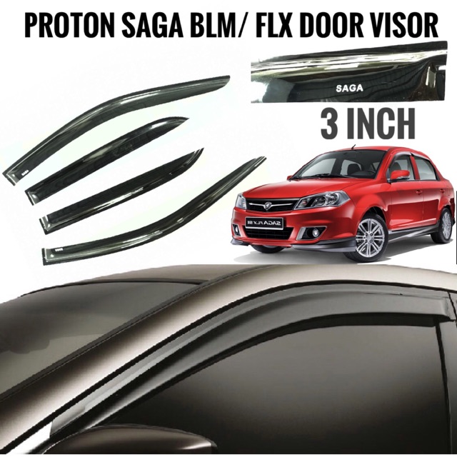 Proton Saga Blm Flx Door Visor Door Air Press 3 Inch