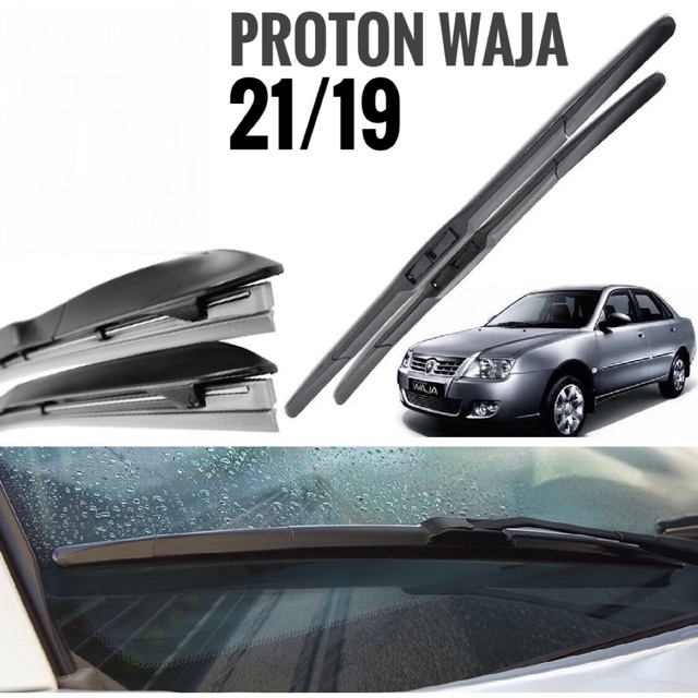 Proton Waja Silicon Wiper Three Section Fully Press 21/19 1 Set 2 Piece