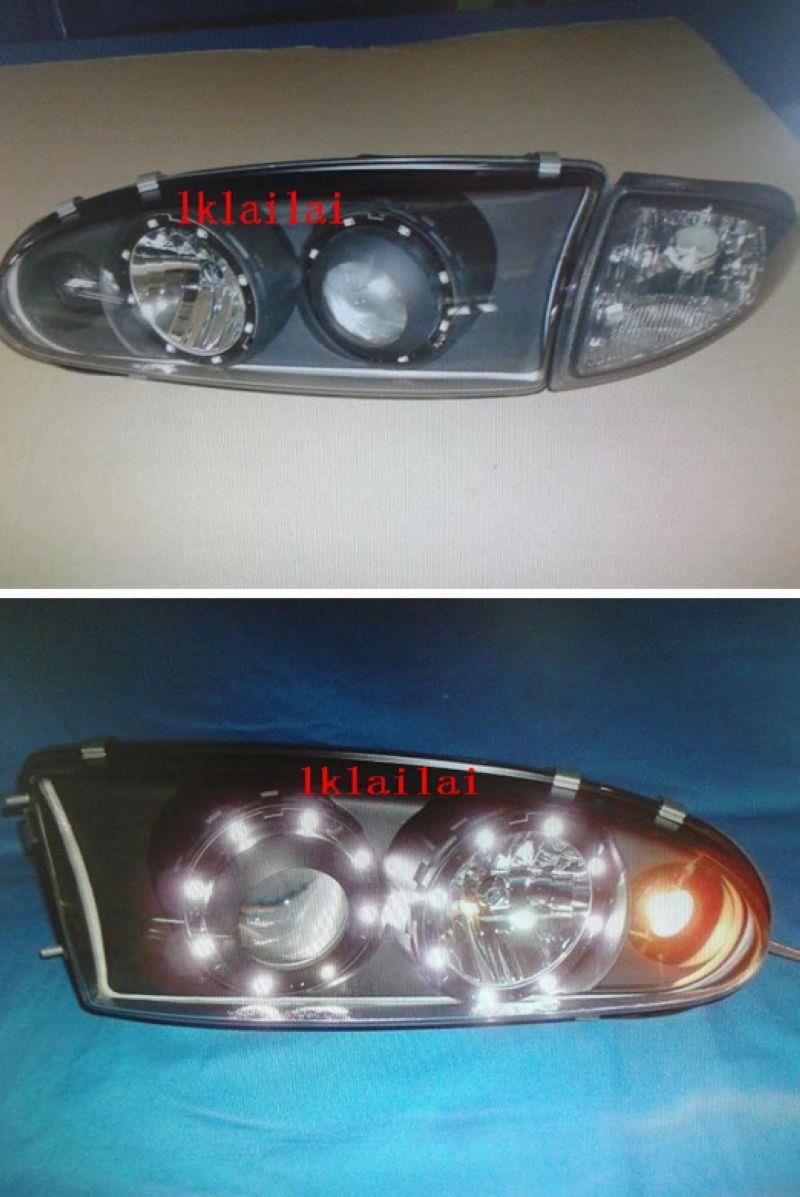 Proton Wira LED Projector Head Lamp with Corner Set [Glass Lens]