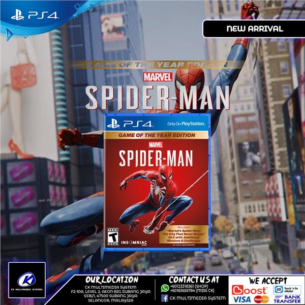 marvel spider man ps4 game of the year edition
