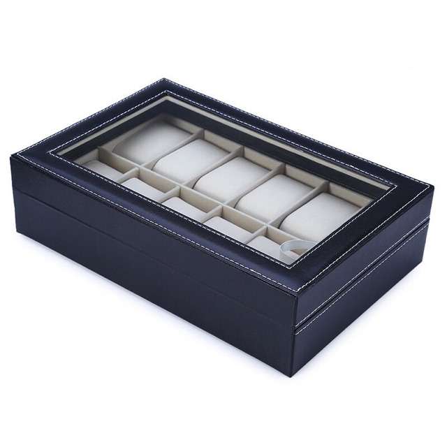 PU Leather Watch Slot Case Storage Box 6 10 12 slots