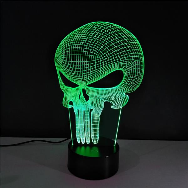 Punisher Skull 3d Visual Led Table End 11 13 2018 2 15 Pm Punisher Skull 3d Visual Led Table Night Color Change Lamp