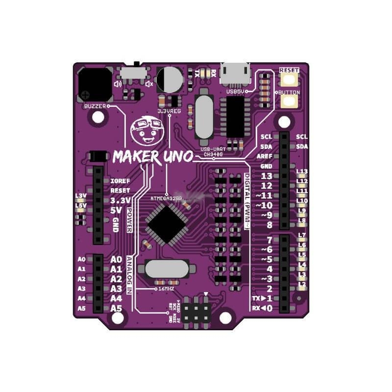 Purple Board Maker UNO - Arduino UNO Compatible