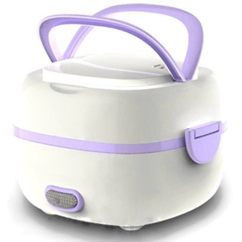 PURPLE Multifunction Portable Electric Mini Rice Cooker Lunch Box Steam Heatin