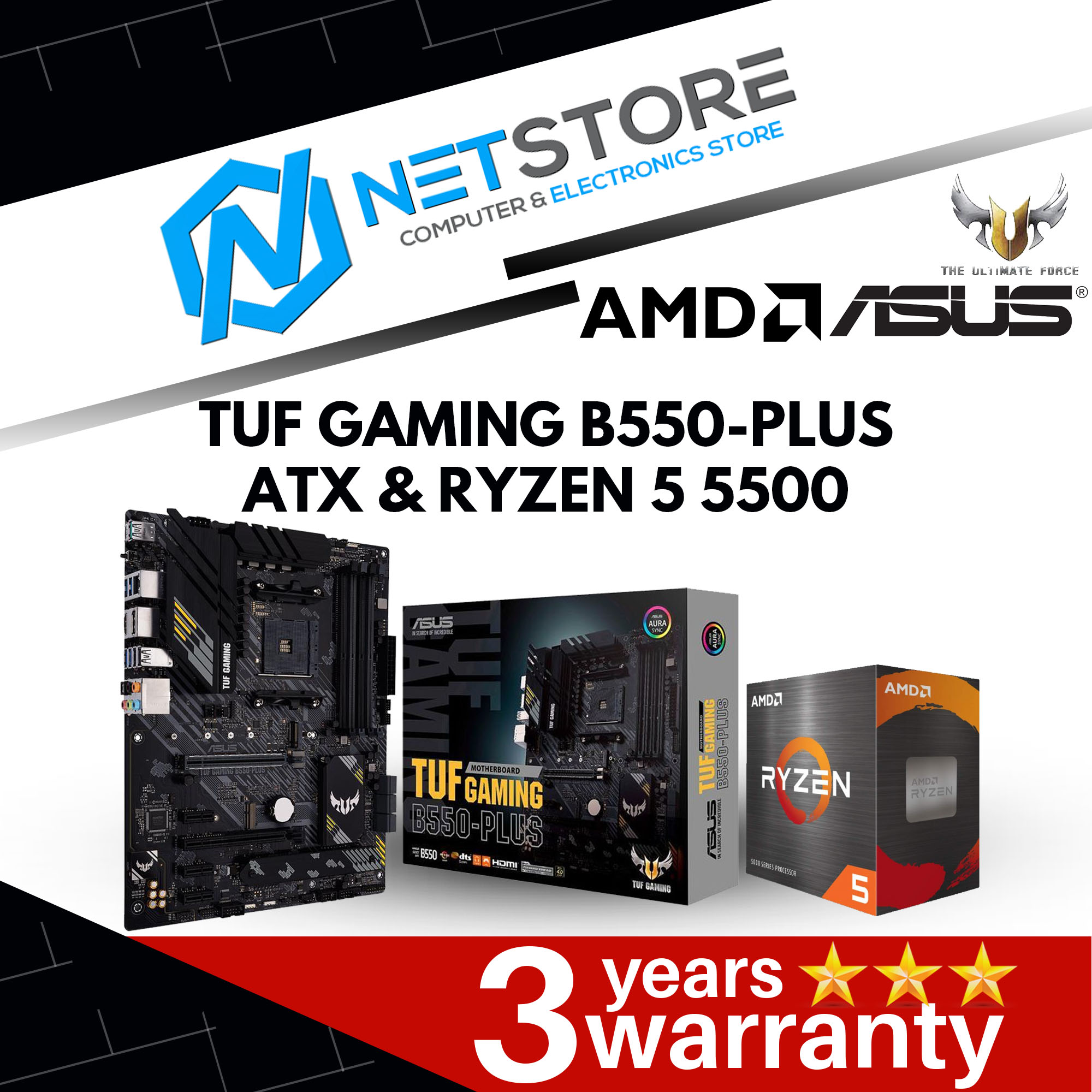 PWP ASUS TUF GAMING B550PLUS ATX M (end 2/19/2024 1200 AM)