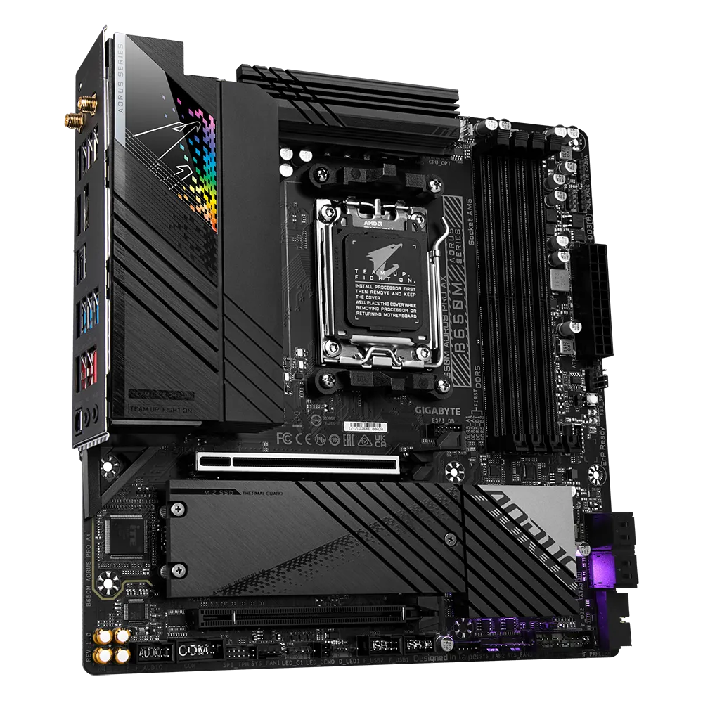 PWP GIGABYTE B650M AORUS PRO AX DDR5 ATX &amp; AMD RYZEN 5 7600 PROCESSOR