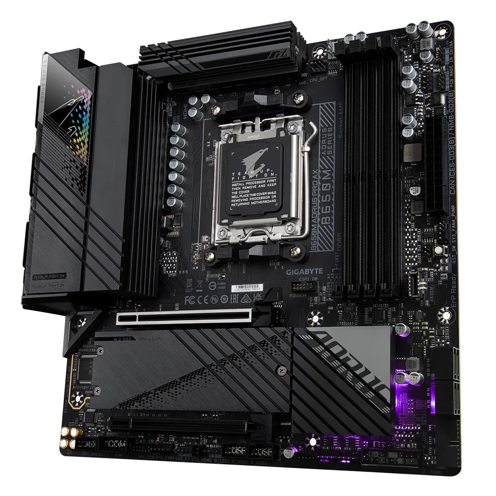 PWP GIGABYTE B650M AORUS PRO AX DDR5 ATX &amp; AMD RYZEN 5 7600 PROCESSOR