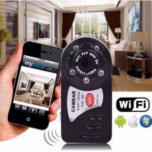 Q7 Wireless WIFI Spy Hidden Camera Mini P2P DV Video Recorder DVR Night Vision