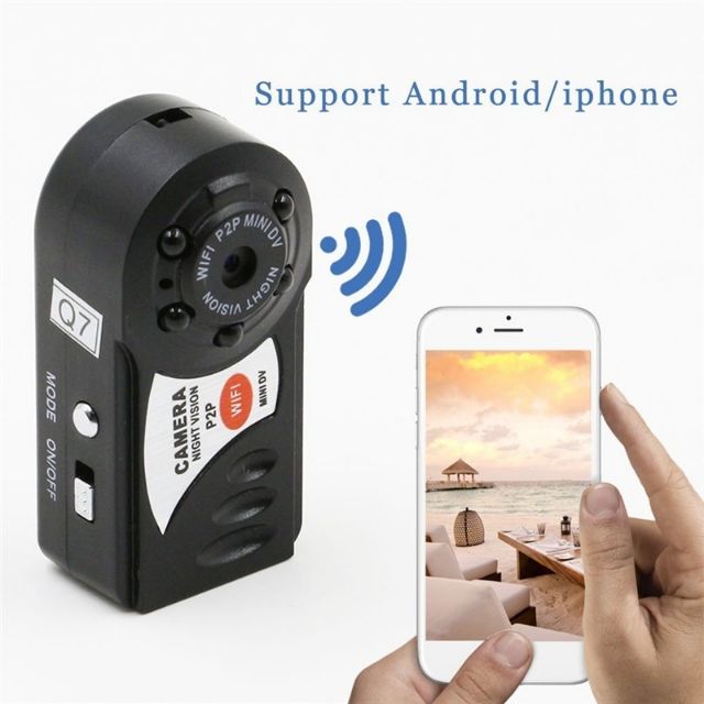 Q7 Wireless WIFI Spy Hidden Camera Mini P2P DV Video Recorder DVR Night Vision