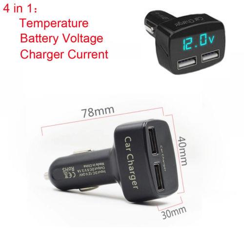 Qc3 0 4 In 1 Car Charger With Bat End 2 2020 7 15 Pm Qc3 0 4 In 1 Car Charger With Battery Voltmeter Display