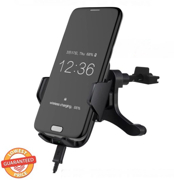 Qi Car Wireless Fast Charger Phone Holder Air Vent Style Charging Pad