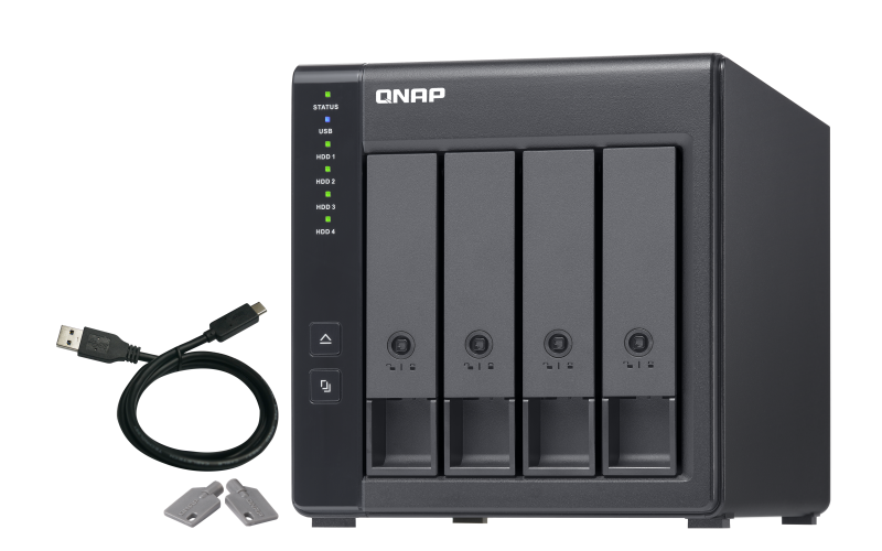 QNAP TR-004 4-BAY USB TYPE-C DIRECT ATTACHED STORAGE HARDWARE RAID