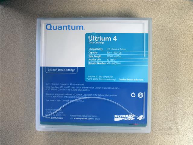New Quantum MR-L4MQN-01 Ultrium 4 Data Cartridge 800/1600GB