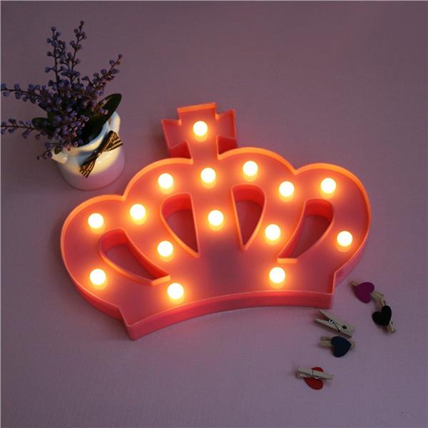 Queen Princess Kings Crown Marquee Sign Light Decoration for Bedroom