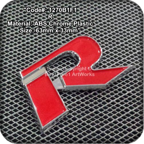 R Red Chrome Car Badge Decal Emb End 12 1 2018 00 Am
