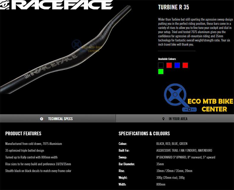 RACEFACE Turbine R 35 20mm / 35mm Rise Handlebar