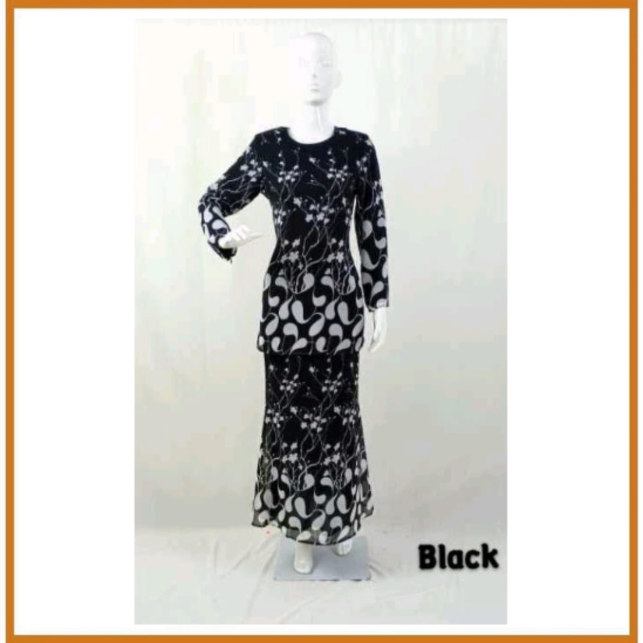RAFFEASIA Baju Kurung Fashion Skirt Duyung (Corak Bunga Lukisan)