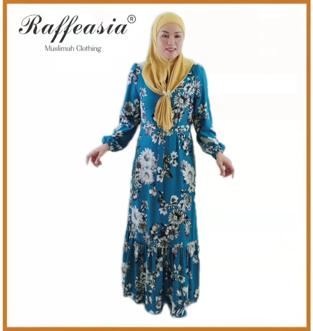 Raffeasia Dress Women Floral Design 1 Layer Ready Stock