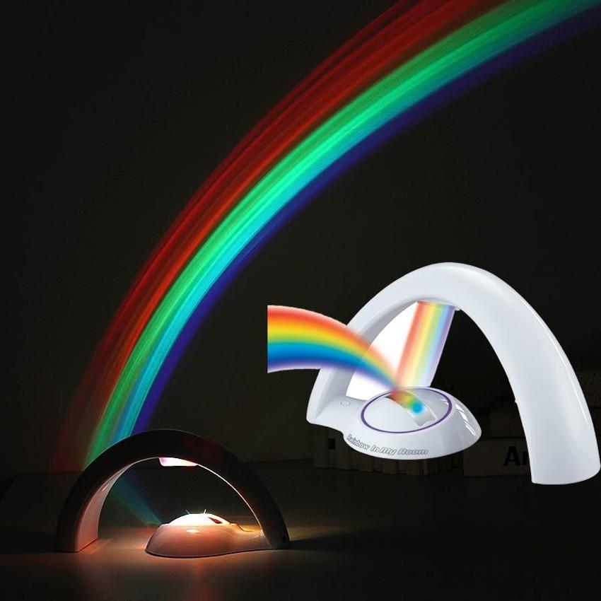 Rainbow Night Light LED Lamp Projector for Children Tabletop Décor
