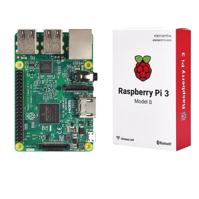 Raspberry Pi 3 + Kingston 16GB (With NOOBs) + Power Adapter + Casing w
