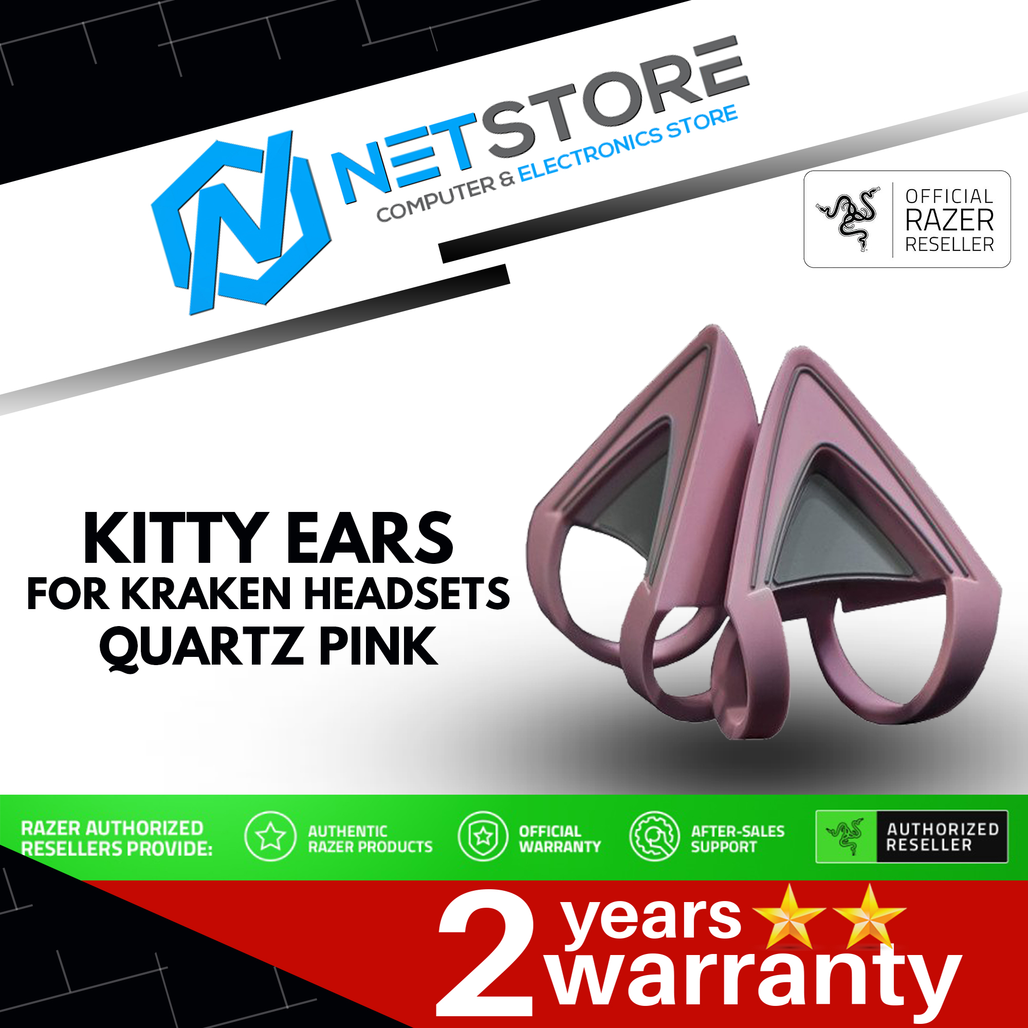 Razer Kitty Ears for Kraken Headset - Quartz Pink RC21-01140300-W3M1