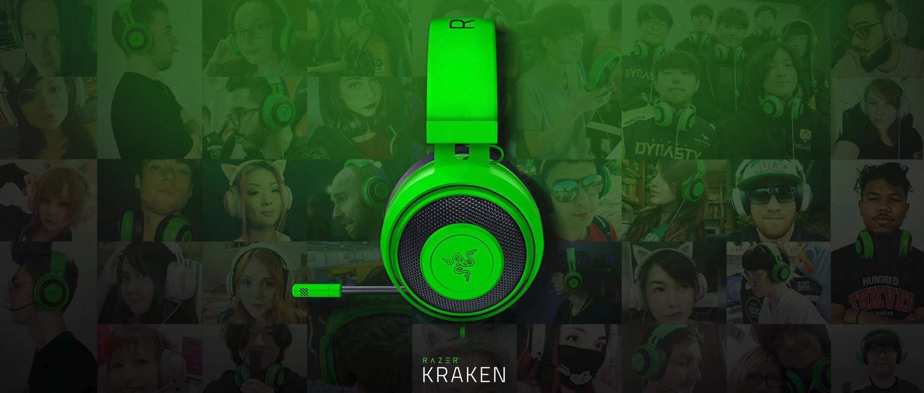 Razer Kraken Gaming Headset 2019 with Noise Cancelling Mic - Green
