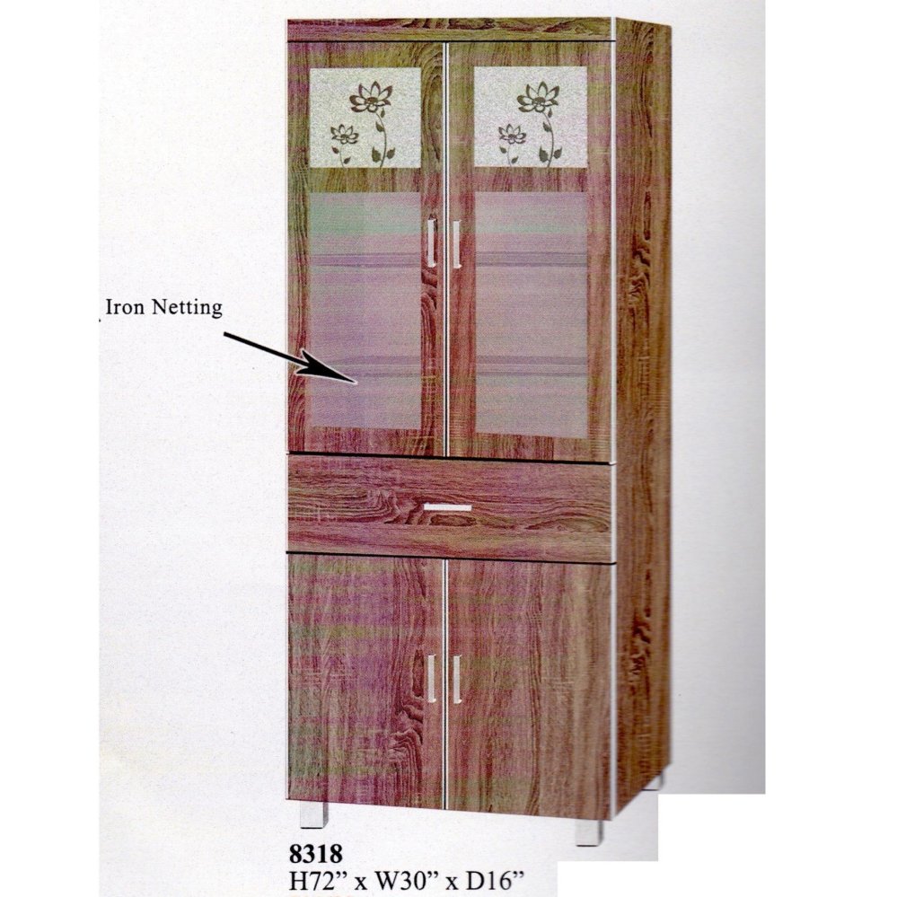 Ready Fixed 4 Door 1 Drawers Kitchen Cabinet