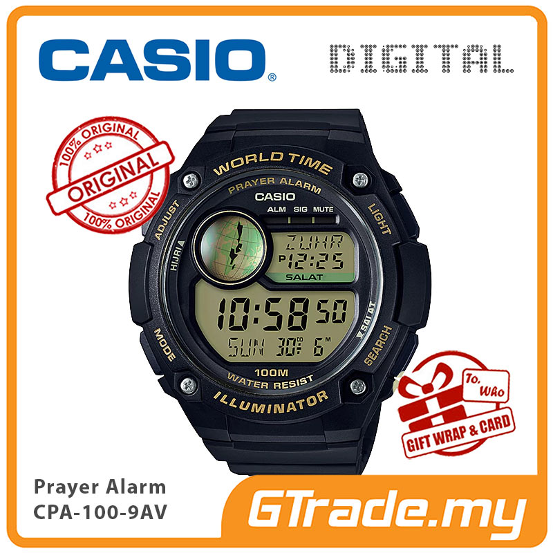 Ready Stock Casio Men Prayer Cpa 100 9av Digital Watch Hijri Ready Stock Casio Men Prayer Cpa 100 9av Digital Watch Hijri