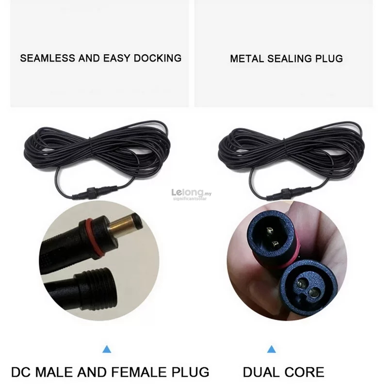 &#128073; READY STOCK &#128073;&#127474;&#127486; Led Solar Flood Light Extension Wire Cable 5