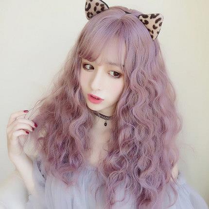 Ready stock long wavy hair wig yurisa yam purple