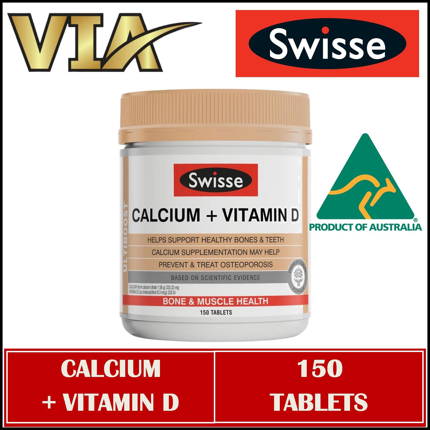 Ready Stock Ship In 24 Hours Swisse Calcium Vitamin D 150 Tablets
